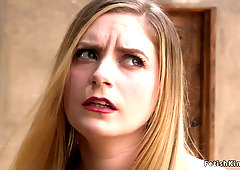 Guy ties and whips big bootie blond hair babe