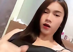 asian teen black top cum