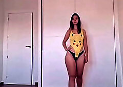 Homemade movie scene of the large butt