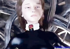 Cute gal is drilled in dungeons and they cum inside her vagina