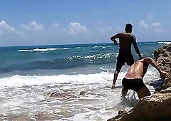 Str8 Chaser: Drenched In Cum: Bearded Hunk's Double Load