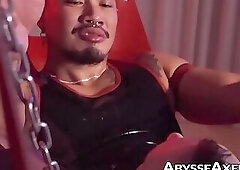 Attractive Dee Dungeon took a sling and received a hardcore anal fisting by cutie Axel Abyss