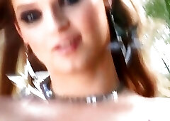 Redhead Tgirl and her shemale lover fuck by the pool