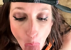 Great amateur video of Brunette POV oral sex