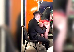 Colombian woman looking for a job ends up having sex with her boss during the interview and receives a big load of sperm in her throat