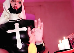 Horny Fetish Nun Mistress Eva Latex Bdsm Milf Solo Gonzo Femdom Sexy Mature Boots High Heels With Mistress Latex