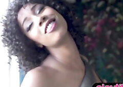 Large booty tiny black mother I'd like to fuck disrobes to flaunt merry titties outdoors