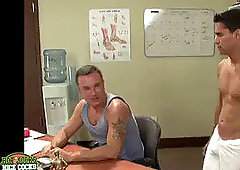 gorgeous queer jocks banging in the office