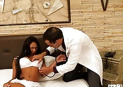 The Horny Doctor Fulfils His Wishes By Visiting His Shemale Patient