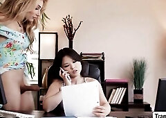 Ravishing TS gal, Ariel Demure, and Lulu Chu, dive unfathomable into hardcore sex! See those breathtaking honeys get supplementary naughty! Including 