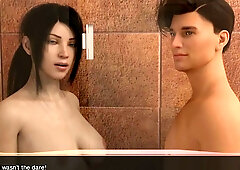 Blonde Lily and brunette Saphyr share intimate moments with a man on a luxury yacht