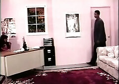 Well graced ebony woman rides weenie and gets it in doggystyle on the daybed