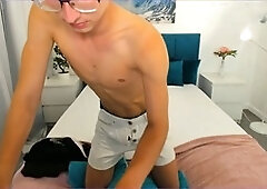 Latvia slim glasses guy shows off