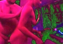 Ebony Stripper bareback sex in limo