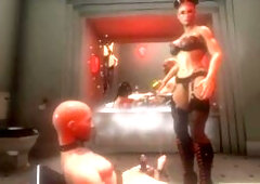 Citor3 3D SFM VR Sex Game  Huge tits latex mistress electro stimulation precum riding and milking