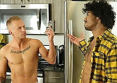 Kitchen interracial with Lucas Ellis and Tanner Hyde