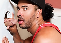 Dude with bleached hair meeting a black stud at the hole