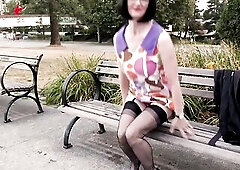 OMG I get totally stark stripped on a PUBLIC BENCH with the traffic driving by! I still can't make no doubt of it! It made me SO BANGING HAWT I c