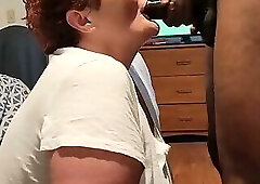 Mature toothless granny gives bbc amazing blowjob gumjob...