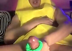 jjjaewon jerks off in a banana costume