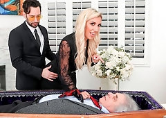 Good and slutty blonde with big bottom Sophia Grace nailed in the cowgirl pose