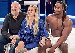 Awesome interracial sex with a long-legged whitey Saint LaRose