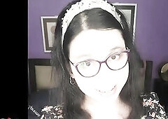 Glamorous lil transsexual DaniTheCutie holds a thick sex tool in her constricted booty this Christmas