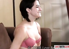 That babe might have wanted to lose this one just so this babe could be a dick tease See what happens when this babe loses a game of checkers