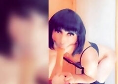 I eat the jock so rich to my sex toy that I cum in it!