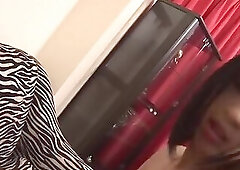 Gives him a head and rides him on the couch