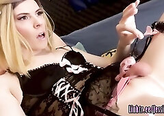 Jessica Bloom Extraordinary Unfathomable Urethral Sounding in Chastity Then Giant Spunk flow And Eats It All