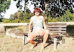 Enjoying showing off in the great outdoors
