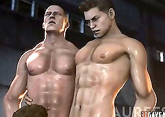 3d gay foursome sex in circle