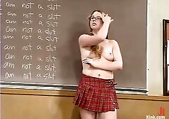 Nasty Kali has to stay after class but when the teacher begins to spank her this babe turns the tables and gives him a thorough lesson in discipline! 