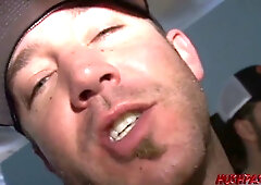 Cassie Courtland sneaks into a college bathroom during a wild party for a glory hole encounter