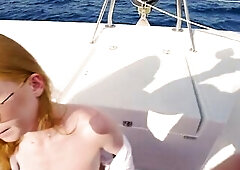 Sex on a yacht with 2 breathtaking redheaded cuties