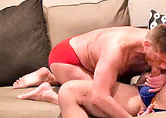 unshaved bear prepares his arse for a tearing up of his life