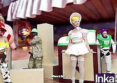 TOY STORY XXX PARODY - Lustful toys Woodick and Bos FuckYear end up screwing Yesie whilst Andy is not home.