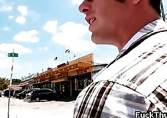 Black thug riding white jizster like a pro