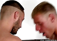 Hunk takes a rough pounding after giving jock a blowjob