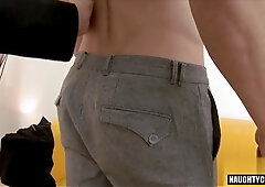 Gigantic beef whistle parent audition with facial cumshot