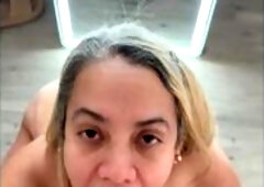 Horny Sofia Luvin sucking and riding Stepson dick