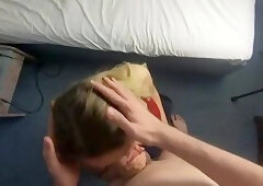 Big-Titted Amateur Teen Facefucked Hard in a Hotel Room