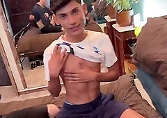 CUM FUCKING this cute young lad I met in a sex shop HUNG BRAZILI