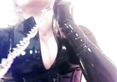 Latex Mastix: collar and leash FemDom training for valuable resigned! rubber Goddess POV