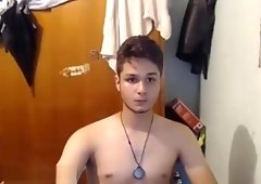 Twink eats his own cum