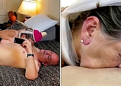 Old mature I Dream of Jeannie cosplay and magical blowjob