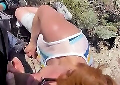 Asian Boy Swallows Load From Bwc in the Bushs While Hiking