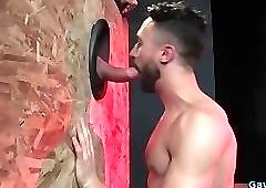 Muscle bear foursome with facial