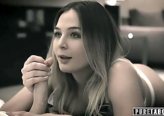 PURE TABOO Blair Williams Tricks Momma's Boy StepBro into Fuck!